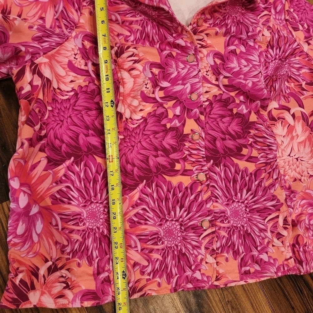 Isaac Mizrahi Live MultiColor Floral Button Blazer/Jacket - Picture 9 of 11